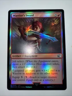 MTG Magic the Gathering Warrior's Sword (169/764) Final Fantasy NM FOIL - Image 1