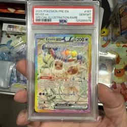 2025 POKEMON PRE EN-PRISMATIC EVOLUTIONS #167 EEVEE EX PSA 10 - Image 1