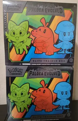 POKEMON TCG Scarlet & Violet Paldea Evolved Etb Elite Trainer Box -(lot Of 2) - Image 1