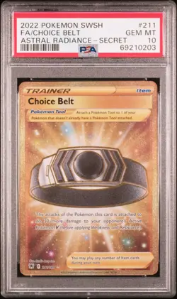 2022 POKEMON SWORD & SHIELD ASTRAL RADIANCE SECRET FULL ART/CHOICE BELT PSA 10 - Image 1
