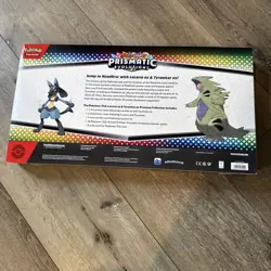 PRISMATIC EVOLUTIONS NEW Lucario EX and Tyranitar EX Premium Collection Pokemon - Image 2