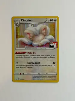 Cinccino 147/202 Pokemon Prize Pack Series 1 & 2 FAST SHIP line holo NM E* - Image 1