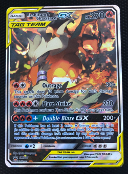 Pokemon TCG Reshiram & Charizard GX SM201 - Black Star Promo - LP/NM - Free Ship - Image 1