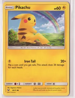 Pokemon TCG Shining Legends Pikachu 28/73 Common - Image 1
