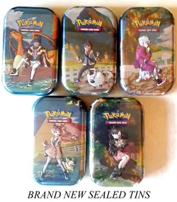 2023 POKEMON CROWN ZENITH (5) BRAND NEW SEALED MINI TINS SET 10 PACKS - Image 1