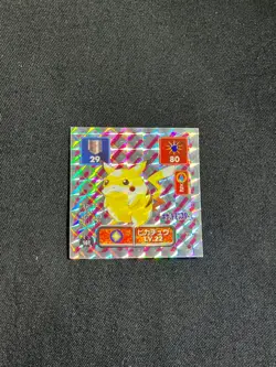 Pokemon Sticker Seal Japanese Pikachu Amada Prism Holo 1997 "MT-NM" - Image 2