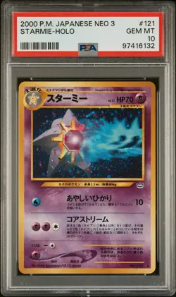 Starmie Pokemon 2000 Holo Neo 3 Revelation Japanese 121 PSA 10 - Image 1