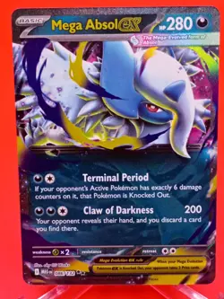 Mega Absol EX 086/132 Mega Evolution Holo Ultra Rare Near Mint Pokemon TCG - Image 1