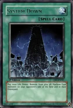 System Down - Rare 1st Edition CRV-EN041 - MP - YuGiOh - Image 1