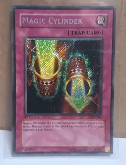 Yu-Gi-Oh Magic Cylinder LON-104 Secret Rare 1st Edition HOLO Near Mint! - Image 1