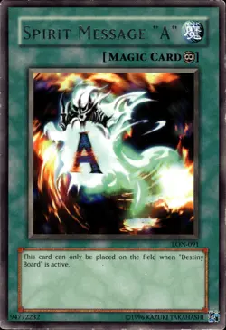 Spirit Message "A" - Rare LON-091 - MP - YuGiOh - Image 1