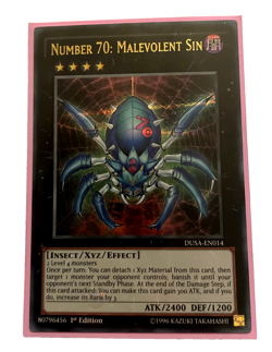 Yu-Gi-Oh! - Number 70: Malevolent Sin - DUSA-EN014 - Ultra Rare 1st Edition - Image 1