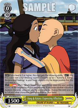 AANG & KATARA: EXPRESSING AFFECTION Weiss Schwarz Card #ATLA/WX04-011 C - Image 1