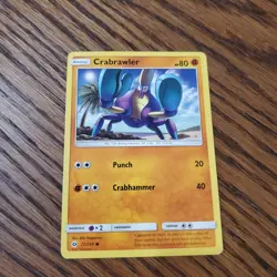 Sun & Moon - Crabrawler 72/149 Pokemon Card TCG CCG OCG Base Set Nintendo 2017 - Image 1