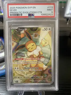 Pokemon Eevee TCG 2025 Prismatic Evolutions Black Star Promo Card SVP en 173! - Image 1