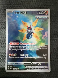 IRON MOTH - 187/182 - PARADOX RIFT - ILLUSTRATION RARE - POKEMON CARD - Image 1