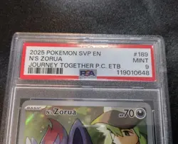 PSA 9 N's Zorua SVP 189 (Pokemon Center) Stamped Black Star Promo Pokemon Card - Image 3