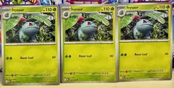 (Set Of 3) Pokemon Mega Evolution TCG Common Card - Ivysaur (002/132) - Image 1