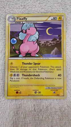 Flaaffy (#3) 3/30 HGSS Trainer Kit: Gyarados & Raichu Pokemon Card- MP Condition - Image 1