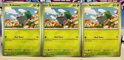 (Set Of 3) Pokemon Mega Evolution TCG Common Card - Bulbasaur (001/132) - Image 1