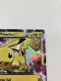 Pikachu EX XY84 Black Star Promo Holo Rare Pokemon Card - MP - Image 3