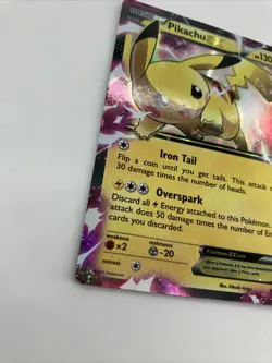 Pikachu EX XY84 Black Star Promo Holo Rare Pokemon Card - MP - Image 5