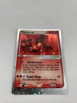 Magmar ex 100/109 Holo Rare Ruby and Sapphire Pokemon Card HP - Image 1