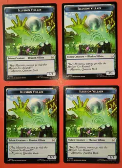4X PLAY SET, MTG: SPIDER-MAN, TOKEN- SPIDER / / ILLUSION VILLAIN, 0005, REGULAR - Image 2