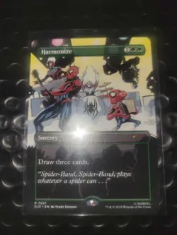 Spider-Man Secret Lair MTG Rare Harmonize - Image 1