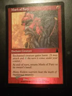 mtg magic Mark of Fury urza's destiny FOIL ENGLISH marque de la fureur destinee - Image 1