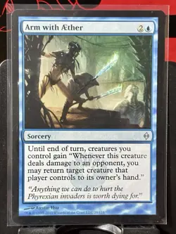 Arm with Aether - Reg - MTG - New Phyrexia - 28/175 - UNCOMMON ~ NM - Image 2