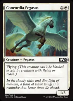 Concordia Pegasus - Medium Play MTG Magic 2020 Core Set - Image 1