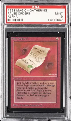 1993 MTG ALPHA FALSE ORDERS PSA 9 - Image 1