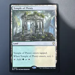 x1 Temple of Plenty R MTG Commander: Bloomburrow M/NM, English - Image 1