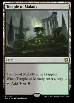x1 Temple of Malady R MTG Commander: Bloomburrow M/NM, English - Image 1