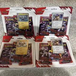 Pokemon Destined Rivals 3 Pack Blister Lot of 4 - Kangaskhan & Zebstrika - Image 1