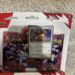 Pokemon Destined Rivals 3 Pack Blister Lot of 4 - Kangaskhan & Zebstrika - Image 4