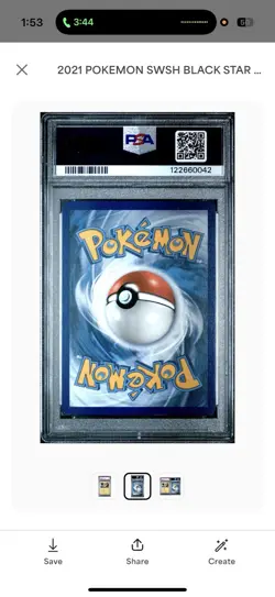 2021 POKEMON SWSH BLACK STAR PROMO BATTLE STYLES JOLTEON-HOLO#094 - PSA 7 - Image 3