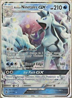 Alolan Ninetales GX Guardians Rising 22/145 Ultra Rare 2017 Pokemon TCG NM - Image 1