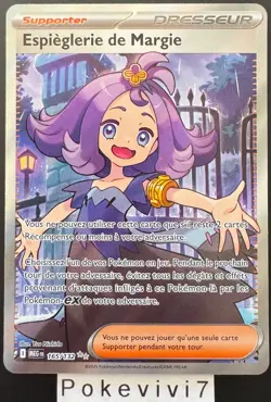 Carte Pokemon ESPIEGLERIE DE MARGIE 165/132 Full Art FA MEG FR NEUF - Image 1