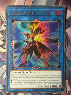 YuGiOh Card Salamangreat Pyro Phoenix MP20-EN169 First Edition ULTRA RARE - Image 1