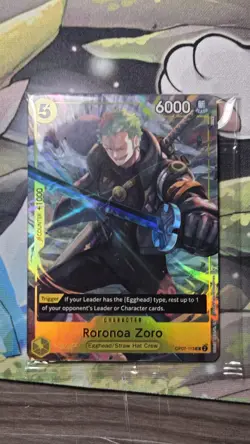 One Piece Card Game Roronoa Zoro Character Card OP07-113 Promo Sealed - Image 1