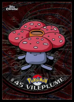 Vileplume #45 - Topps Chrome Series 1 Pokemon Card Played - Image 1
