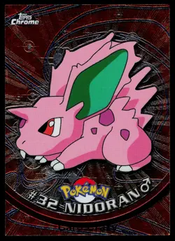 Nidoran #32 - Topps Chrome Series 1 Pokemon Card Played - Image 1