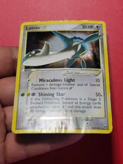 Latios Gold Star Holo Rare Card 106/107 EX Deoxys DMG w/ Swirl - Image 2