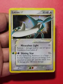 Latios Gold Star Holo Rare Card 106/107 EX Deoxys DMG w/ Swirl - Image 4