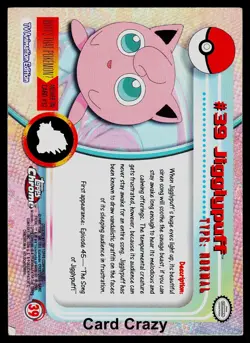 Jigglypuff #39 - Topps Chrome Series 1 Pokemon Card Played - Image 2