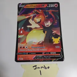 JUMBO Lance’s Charizard V Card SWSH133 Pokemon Celebrations - Image 1