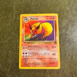 Pokemon TCG Flareon Jungle 19/64 Non Holo Card MP Condition - Image 1