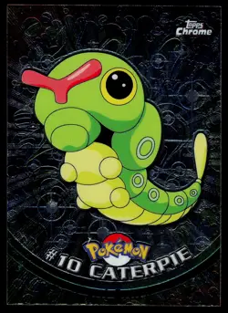 Caterpie #10 - Topps Chrome Series 1 Pokemon Card Played - Image 1